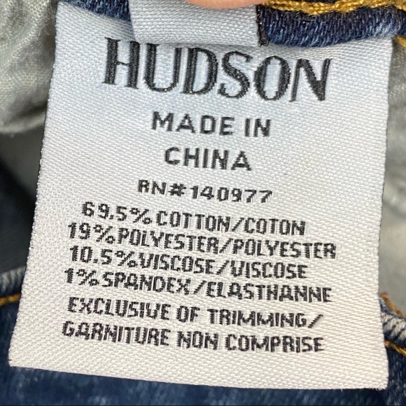 Hudson Distressed Whiskered Cuffed Denim Short - Picture 7 of 9